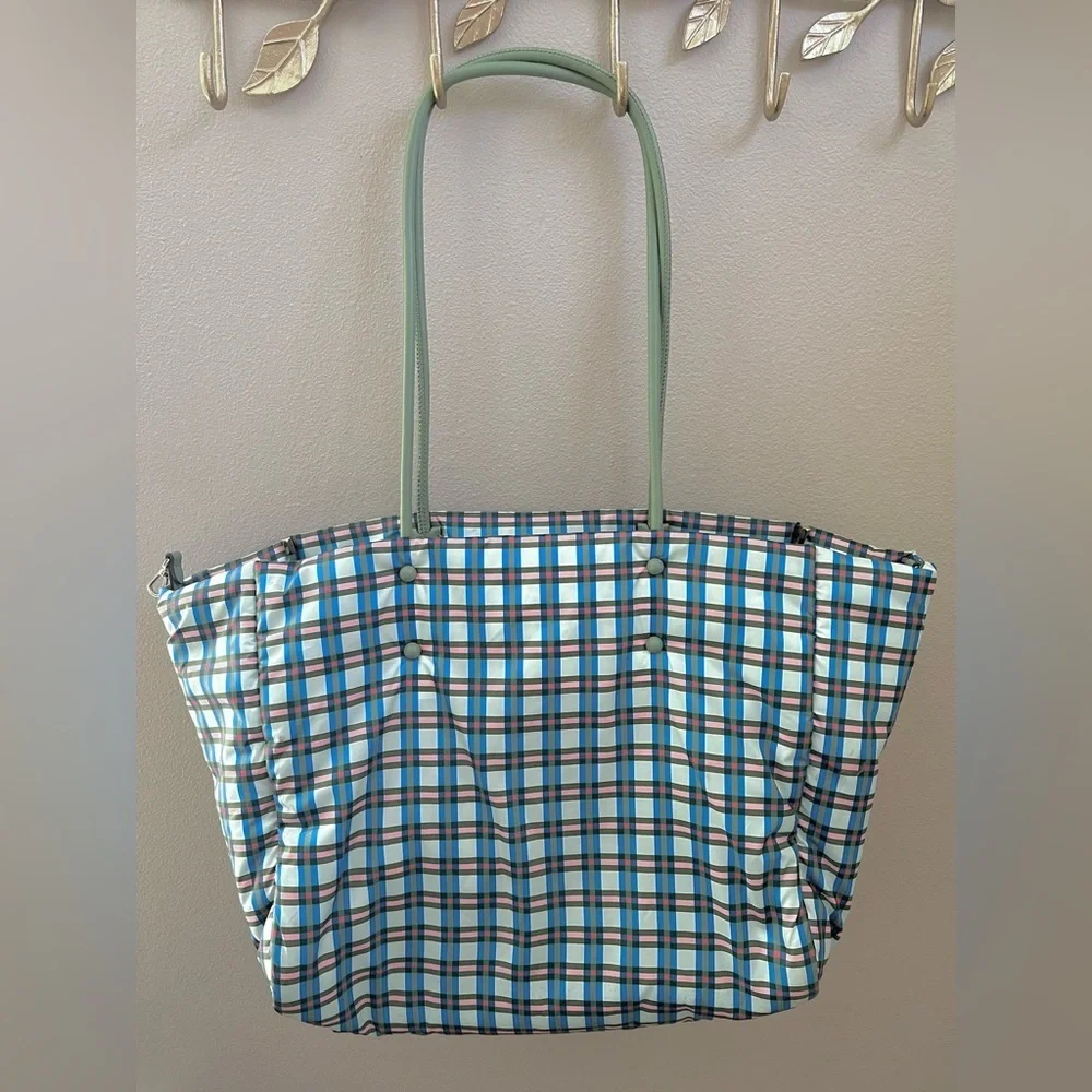 Kate Spade Everything Puffy Plaid Large Tote Bag - Picture 2 of 7